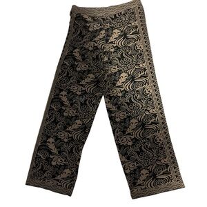 Zara Black and Tan Textured Trousers